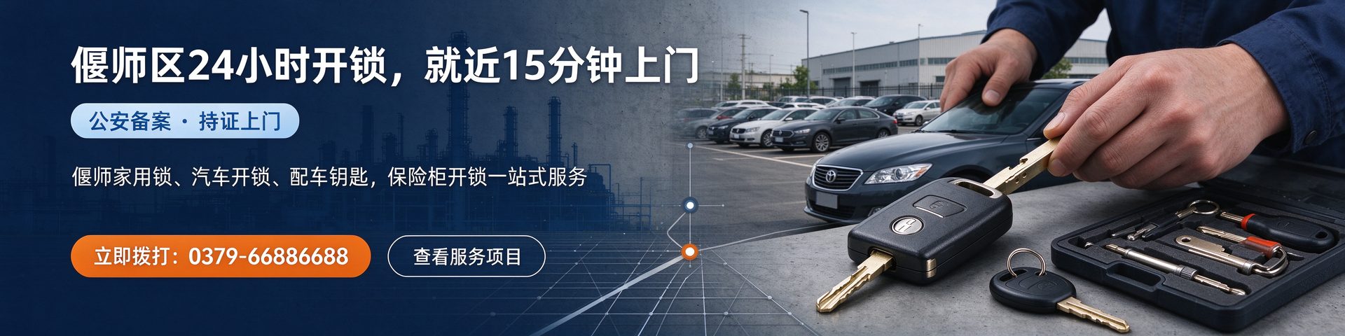 偃师区24小时开锁 就近15分钟上门 公安备案持证上门 0379-66886688