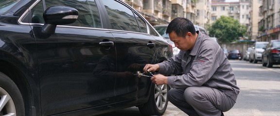 洛阳恒大开锁 汽车开锁上门实拍
